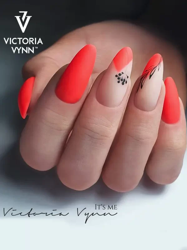 Pure Creamy Hybrid Gel Polish No. 124 Shocking Coral - Image 2