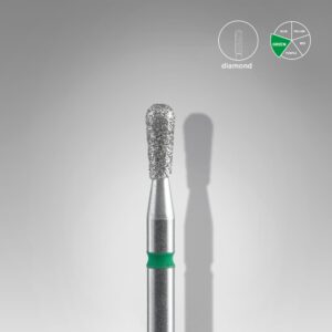 Staleks PRO EXPERT Diamond Nail Drill Bit Match Green (head diameter 2.3 mm / working part 5 mm)