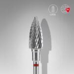 Staleks Carbide Nail Drill Bit, "Pine Cone", Red, Head Diameter 6mm, Working Part 14mm (FT110R060/14)