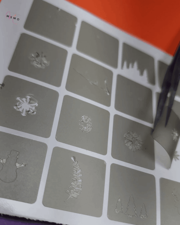 MSMO Reusable Stencil - "Winter" Pattern (Airbrush & Nail Art)