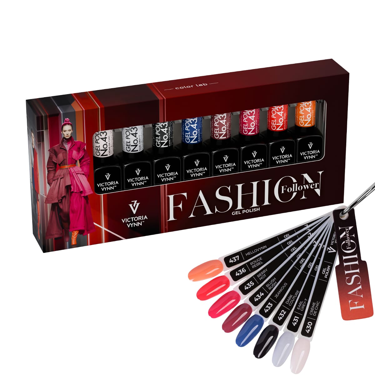 Victoria VYNN 8 Pack Fashion Follower Gel Polish 430-437 + Color Chart