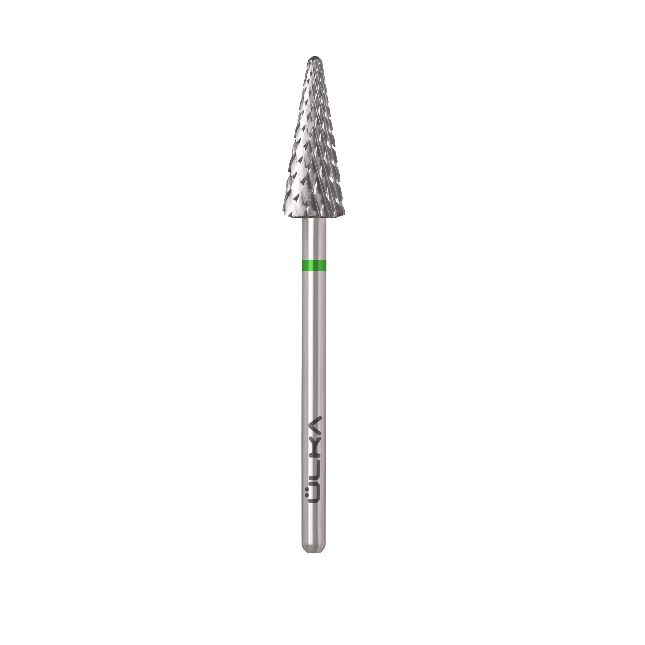 ÜLKA Carbide nail drill bit cone green head diameter 6.0 mm / working part 15 mm (C615-C)