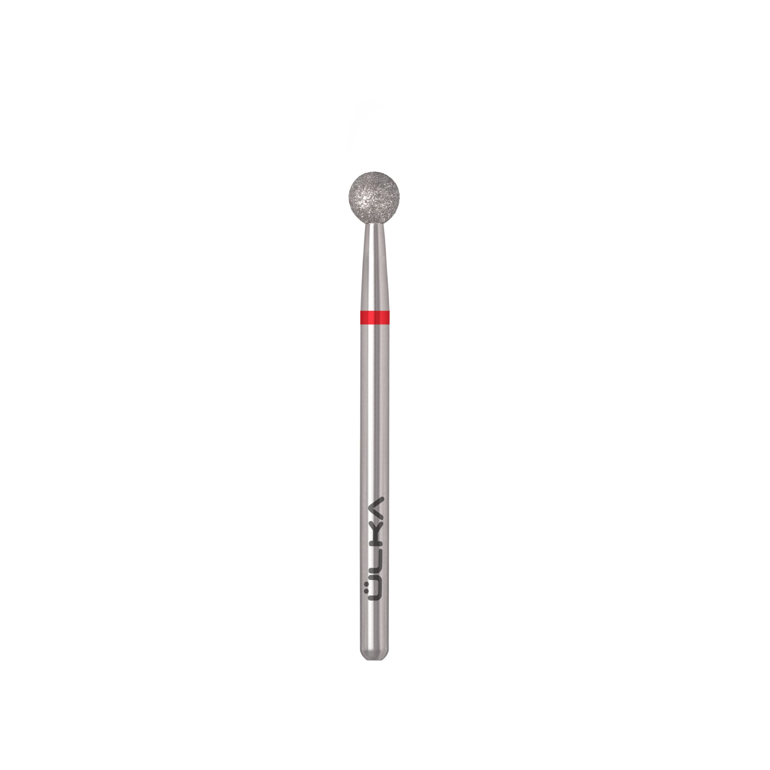 ÜLKA Diamond nail drill bit ball red head diameter 4 mm (B040-F)