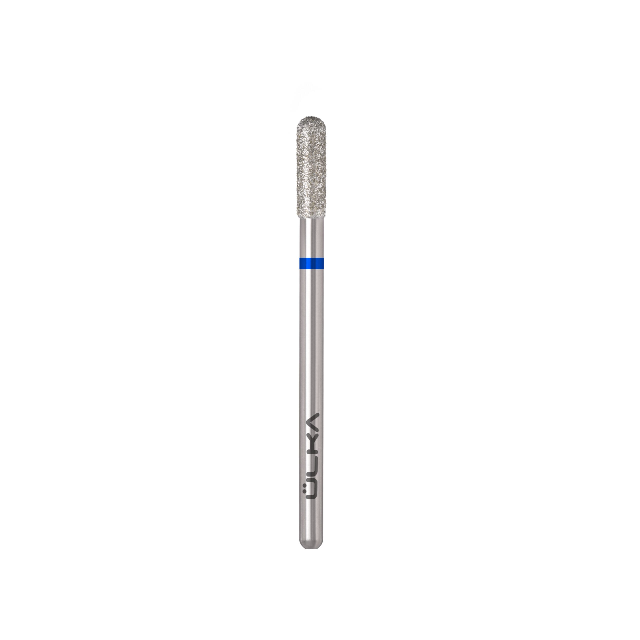 ÜLKA Diamond nail drill bit rounded cylinder blue head diameter 3 mm / working part 10 mm (C310-M)
