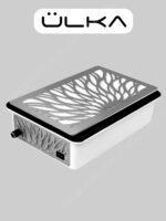ÜLKA Built-in Tornado Desktop White Manicure Dust Collector + Kit (2 HEPA Filter, 1 Wooden Stick & 1 Brush)