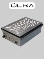 ÜLKA Built-in Tornado Desktop Gray Manicure Dust Collector + Kit (2 HEPA Filter, 1 Wooden Stick & 1 Brush)