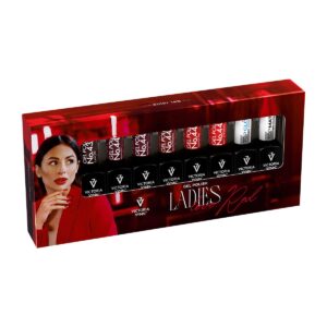Victoria VYNN 8 Pack Ladies Love Red Gel Polish 439-444 + Oh! My Gloss & Top Coat Matte